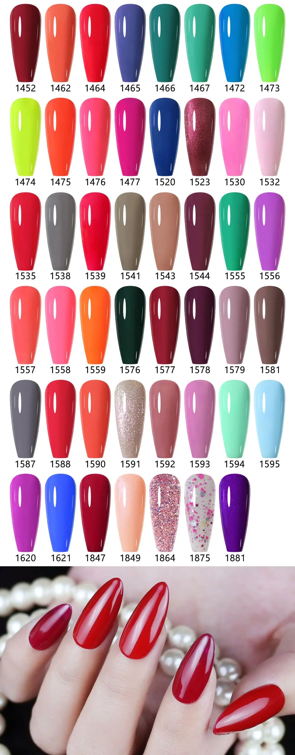 ’283 Color Gel Nail Polish Set - UV Semi-Permanent Hybrid Manicure’ - 1323
