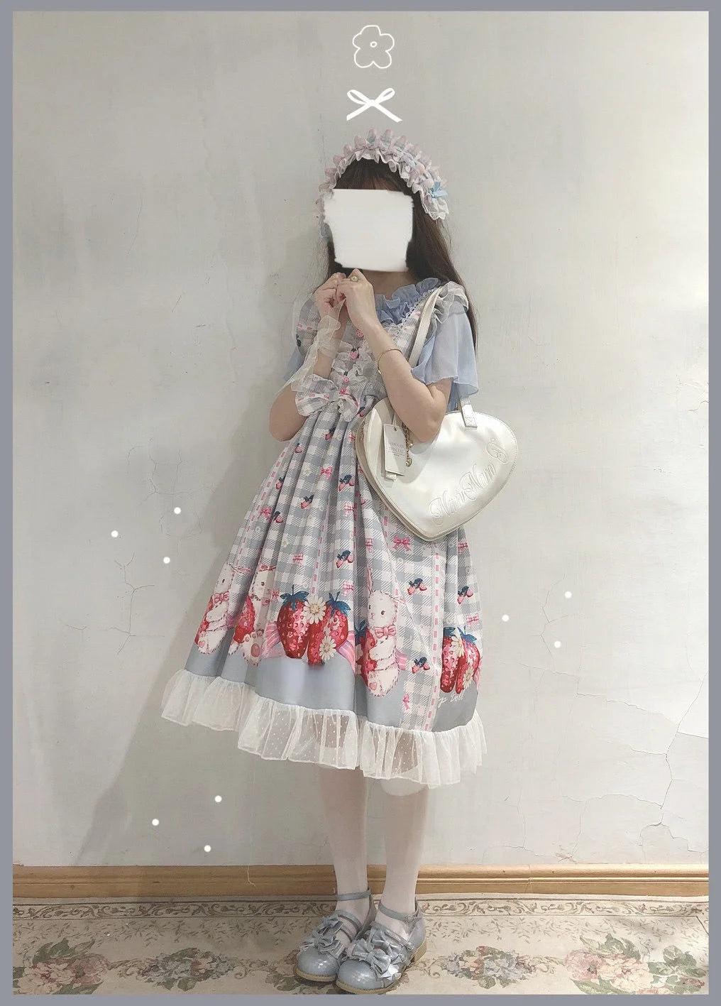 KOSAHIKI Japanese Lolita Dress Girls Strawberry Bunny Jsk Dresses Women Harajuku Sleeveless Cute 2025 Cosplay Vestido