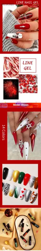 LILYCUTE 5ml White Black Liner Gel Nail Polish Colorful French Painting Stripe Semi Permanent Drawing Nail Art UV Gel Varnish