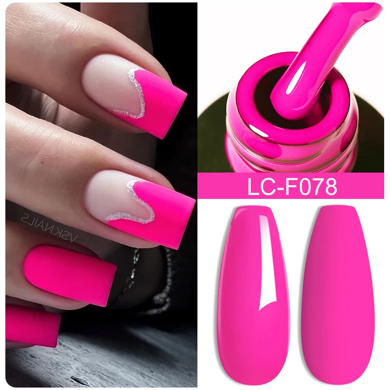 LILYCUTE Glitter Sequins UV Gel Nail Polish Shiny Spring Summer Color Semi Permanant Soak Off All For Manicure Nail Art Varnish