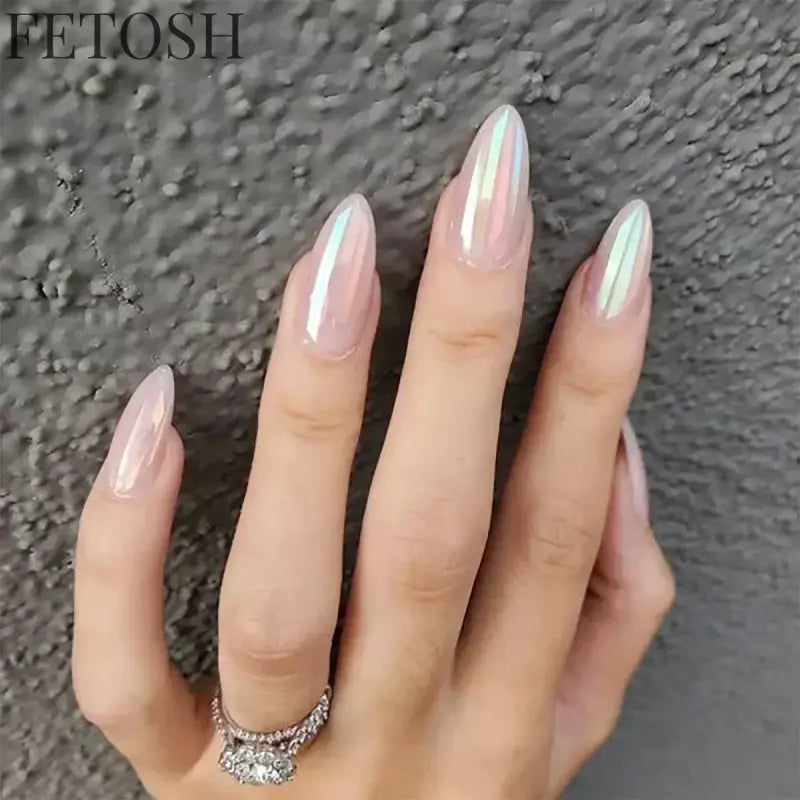 24pcs/Box Long Coffin False Nails Art Rose with Glue Wearable Nude Pink White Color Jelly Nails Tips Full Cover Press on Nails