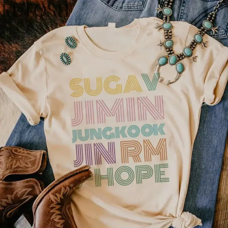 K Pop K-pop Kpop T Shirt Women Harajuku Anime Summer T-shirts Female Harajuku Clothes