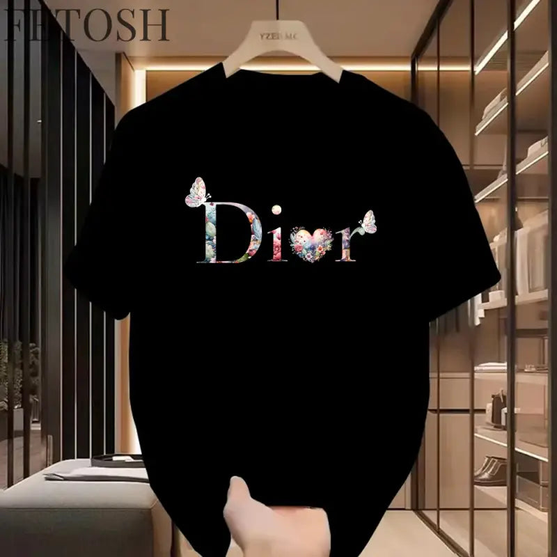 Women High Quality Casual T-Shirt Harajuku Y2k Designer Ladies Luxury Tees Female Vintage Trendy Pure Cotton Pullover T Shirts