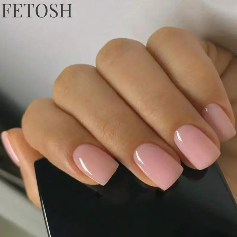 24Pcs/Set Women Girls Short French Milky Gray Trendy Versatile Full Coverage Wearable Fake Nail Press on Nail Art