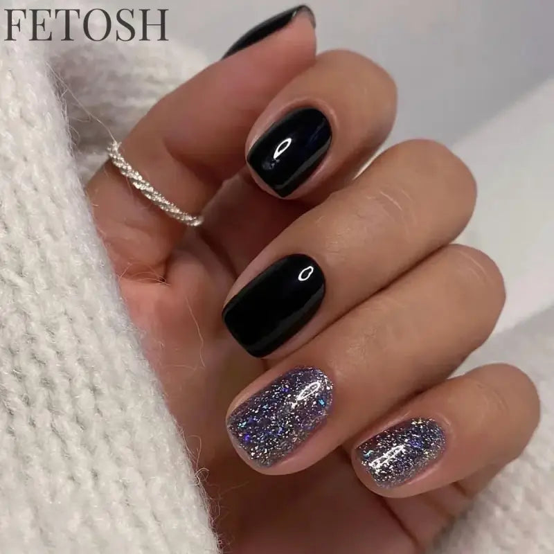 24Pcs Gradient White Fake Nail Short Square Ballet Simple False Nails Press on Wearable Nude Nails Art Full Cover Manicure Tips
