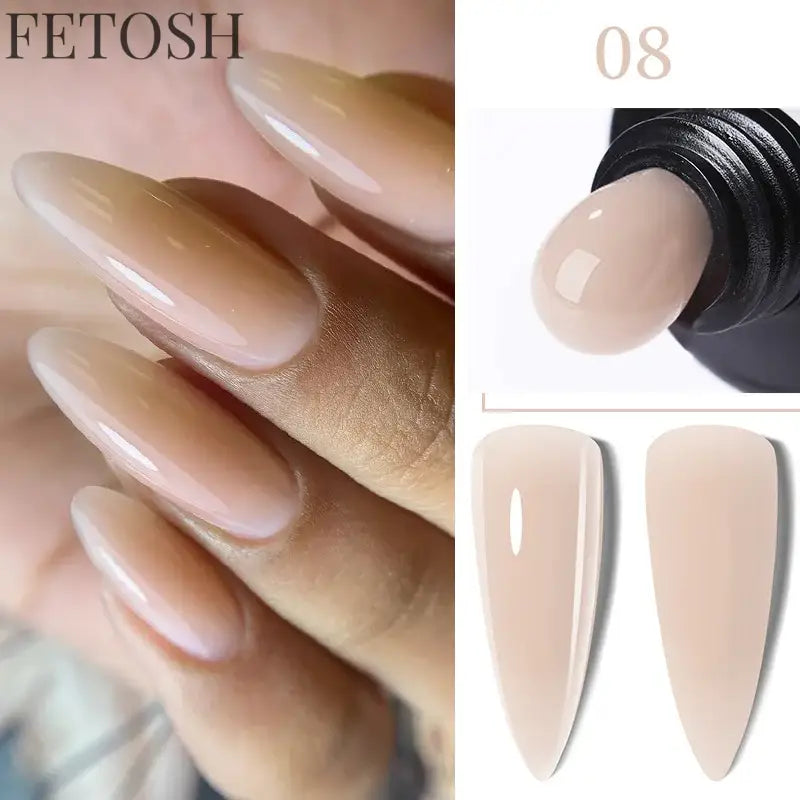 "15ML Quick Extension Gel Nail Polish, Nude White"