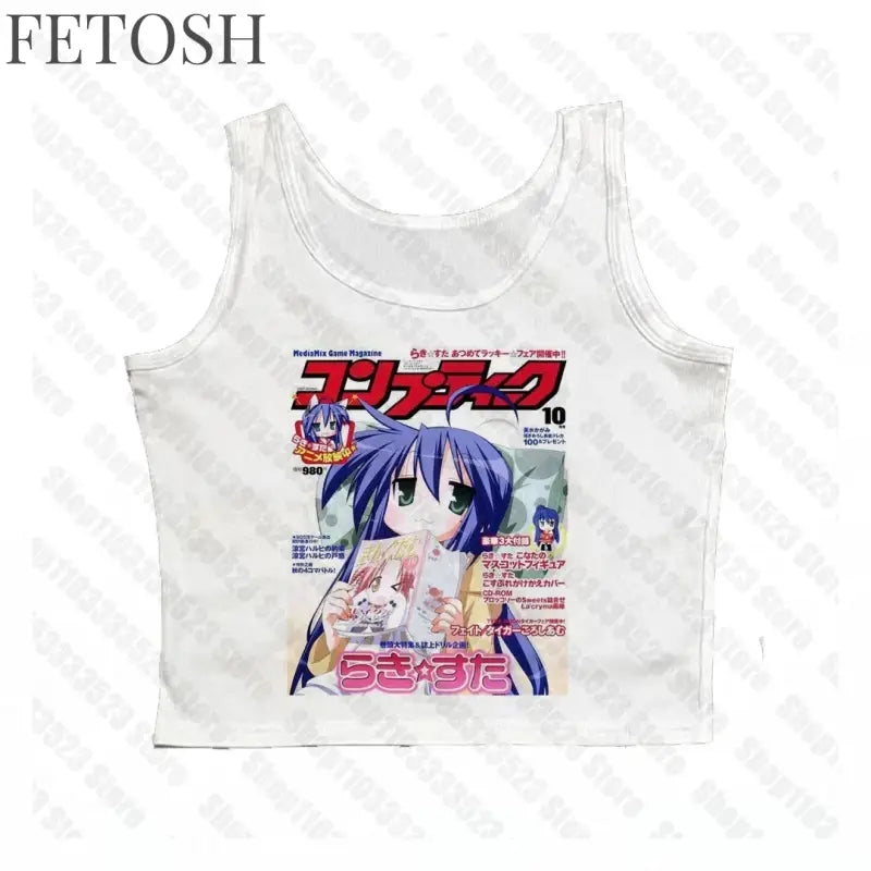 Kawaii Cute Girls Casual Baby Tank Harajuku Letter Print Summer Street Slim Tank Tops Vintage Y2k Style Emo Girls Women Vest 90s