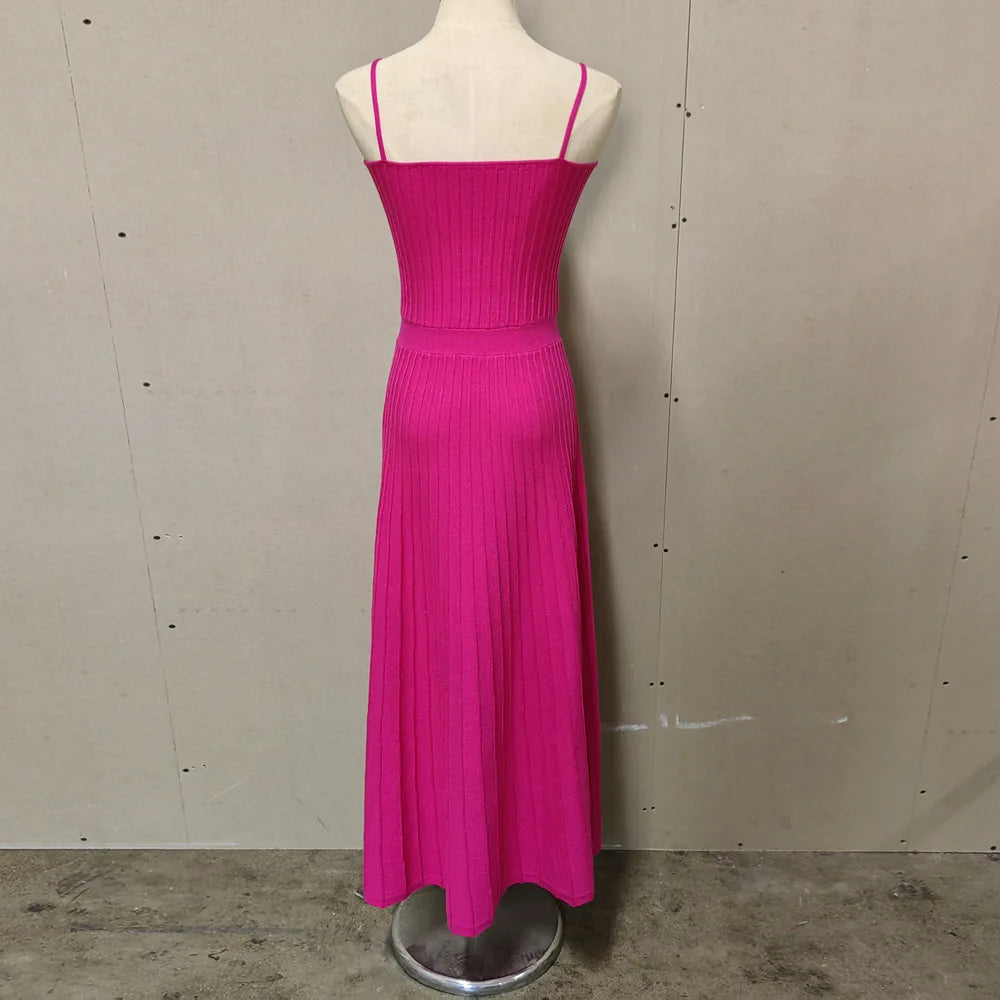 Tossy Backless Ribbed Maxi Dress For Women Summer New Holiday Party Stretch High Waist Bodycon Maternity Dresses Knit Sundress