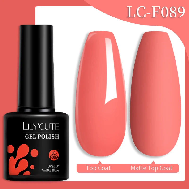 LILYCUTE Glitter Sequins UV Gel Nail Polish Shiny Spring Summer Color Semi Permanant Soak Off All For Manicure Nail Art Varnish