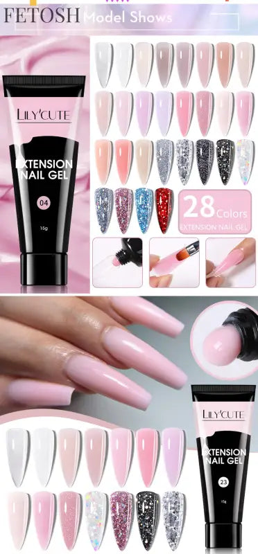 "15ML Quick Extension Gel Nail Polish, Nude White"