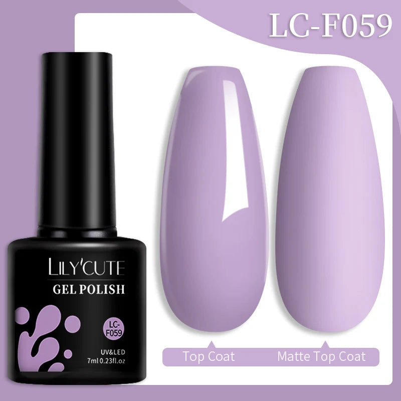 LILYCUTE Glitter Sequins UV Gel Nail Polish Shiny Spring Summer Color Semi Permanant Soak Off All For Manicure Nail Art Varnish