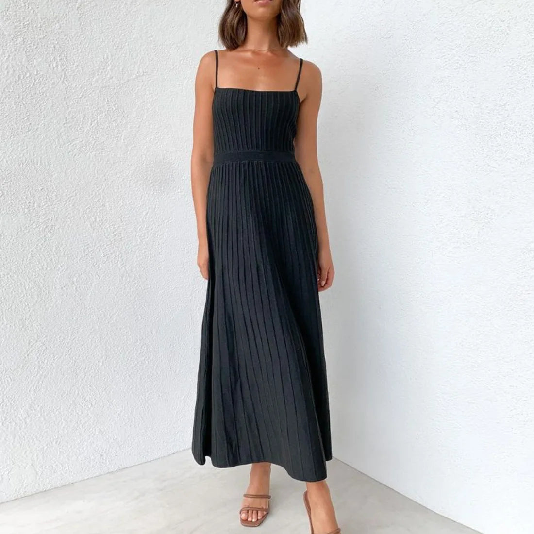 Tossy Backless Ribbed Maxi Dress For Women Summer New Holiday Party Stretch High Waist Bodycon Maternity Dresses Knit Sundress