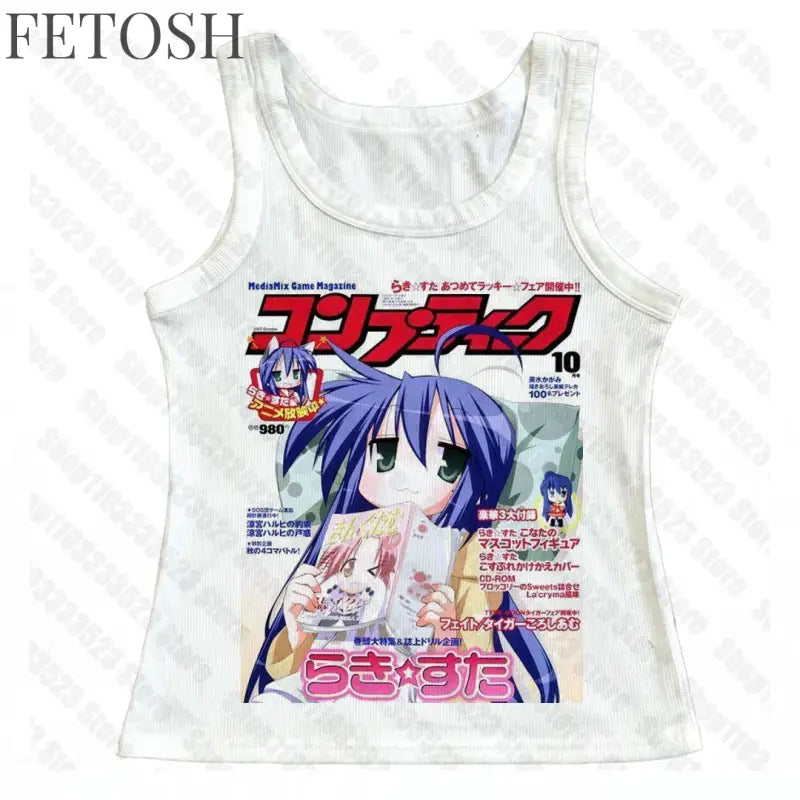 Kawaii Cute Girls Casual Baby Tank Harajuku Letter Print Summer Street Slim Tank Tops Vintage Y2k Style Emo Girls Women Vest 90s