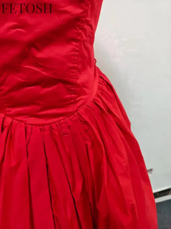 VGH Sexy Temperament Tunic Ball Gown for Women Halter Sleeveless Patchwork Lace Up Short Prom Dresses Female Clothing Fashion