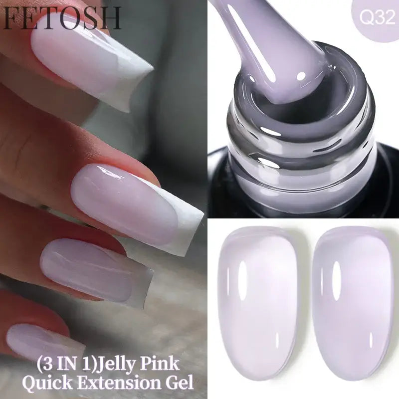 "15ML Nude White Quick Nail Gel Extension"