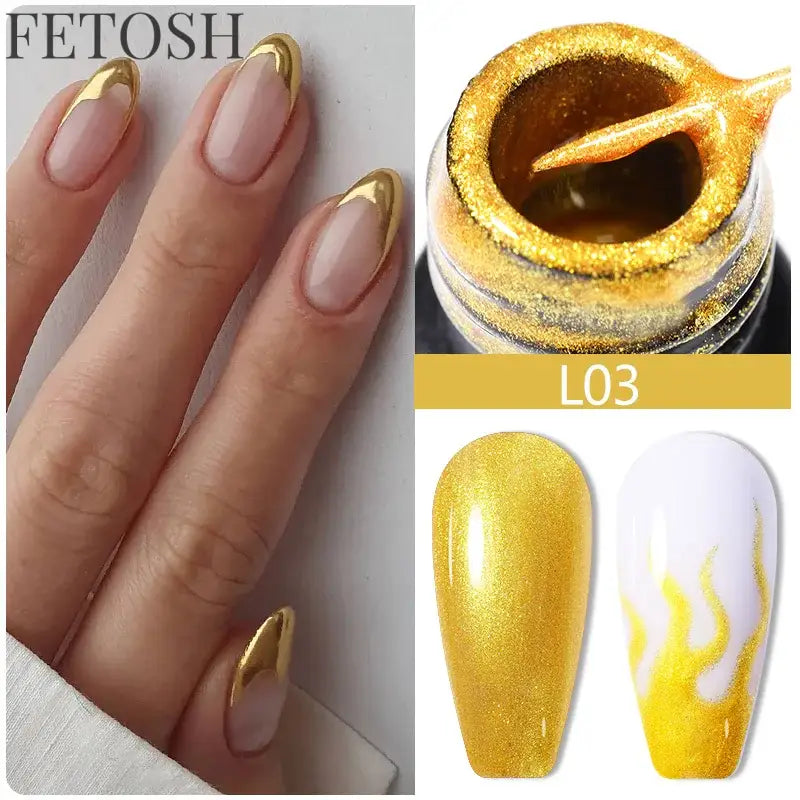 LILYCUTE 5ml White Black Liner Gel Nail Polish Colorful French Painting Stripe Semi Permanent Drawing Nail Art UV Gel Varnish