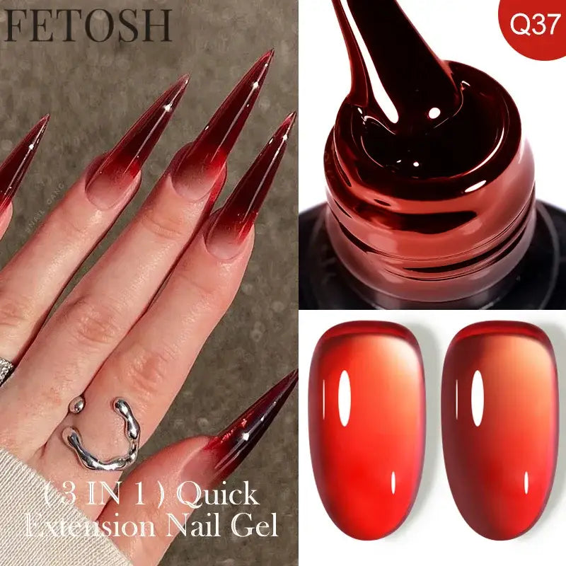 "15ML Quick Extension Gel Nail Polish, Nude White"