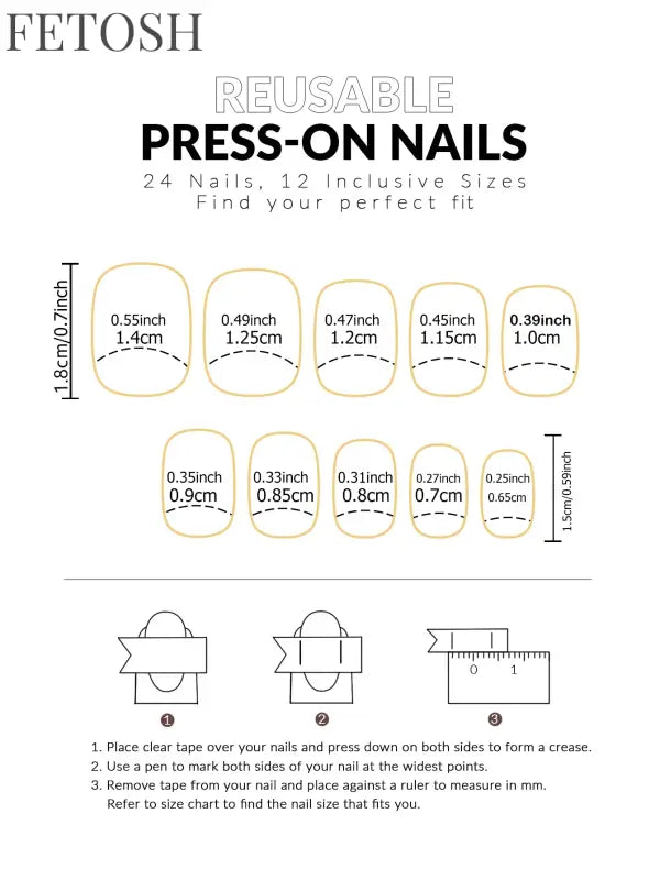 ARTAUG 24PCS Medium square black press on nails cute nails nail charms cheap nails for girl women gift candy color