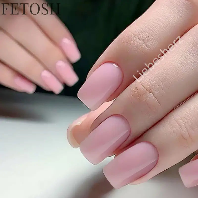Artificial Press On Fake Nails Glossy Wine Red False Nail Long Square Reusable DIY Lady Fingernail Tip Manicure Tools