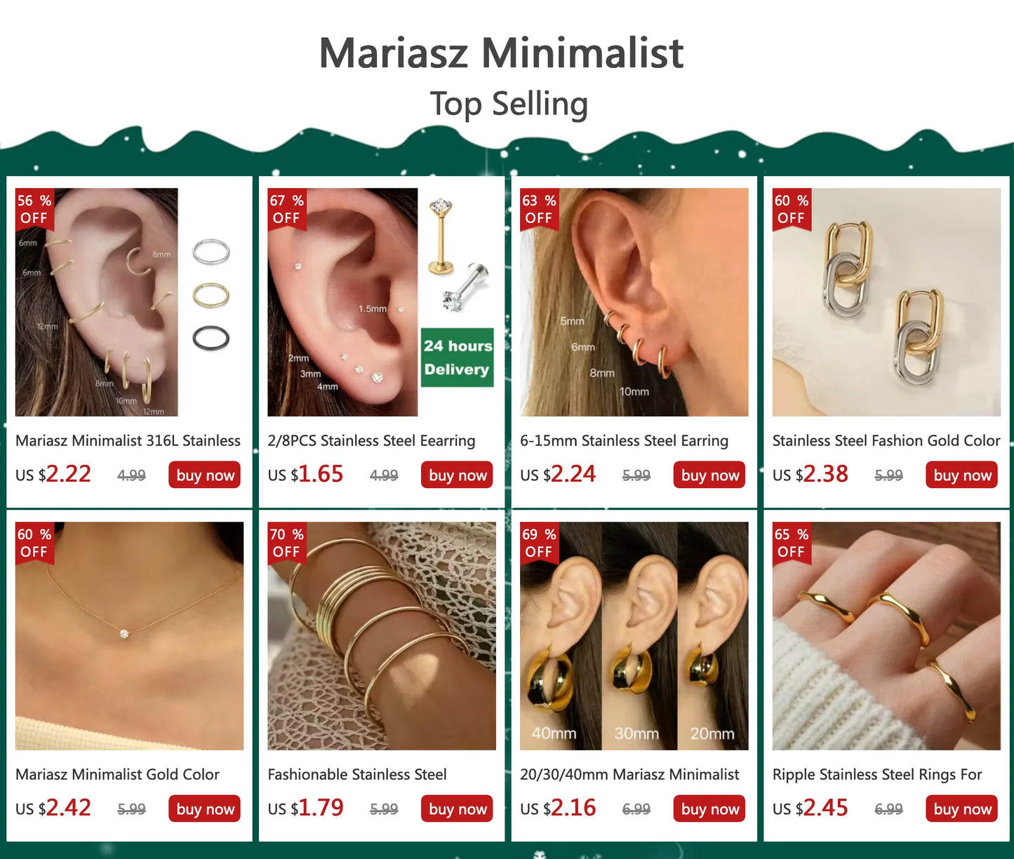 Mariasz Minimalist 316L Stainless Steel Classic Nose Ring for Men Women Hoop Earrings Septum Helix Ear Piercing Jewelry 18G