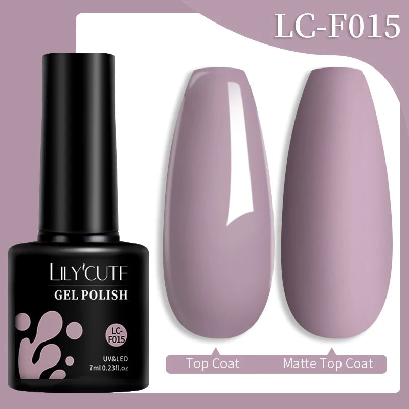 LILYCUTE Glitter Sequins UV Gel Nail Polish Shiny Spring Summer Color Semi Permanant Soak Off All For Manicure Nail Art Varnish