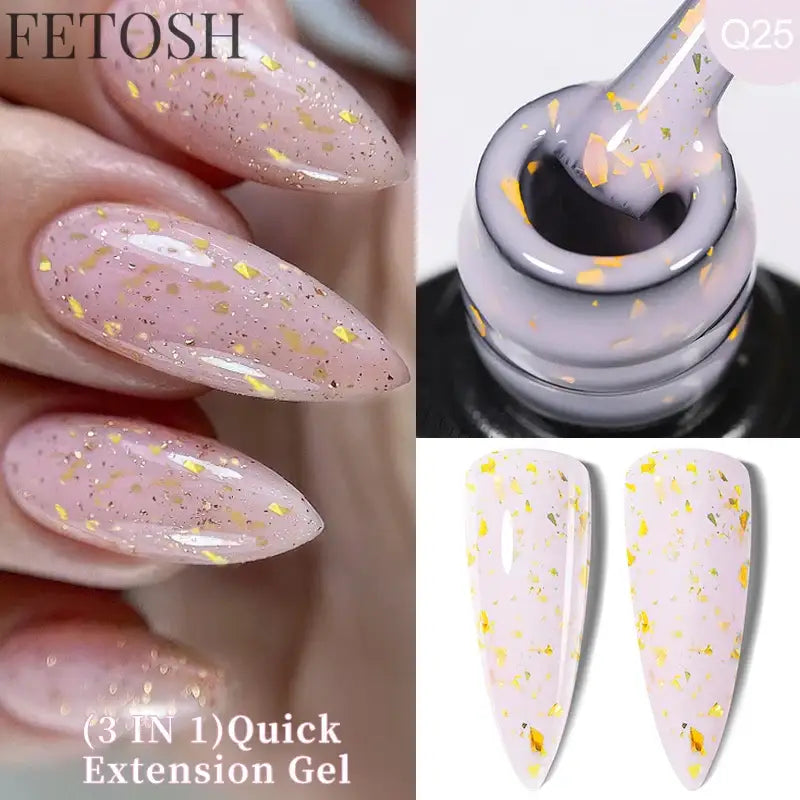 "15ML Quick Extension Gel Nail Polish, Nude White"