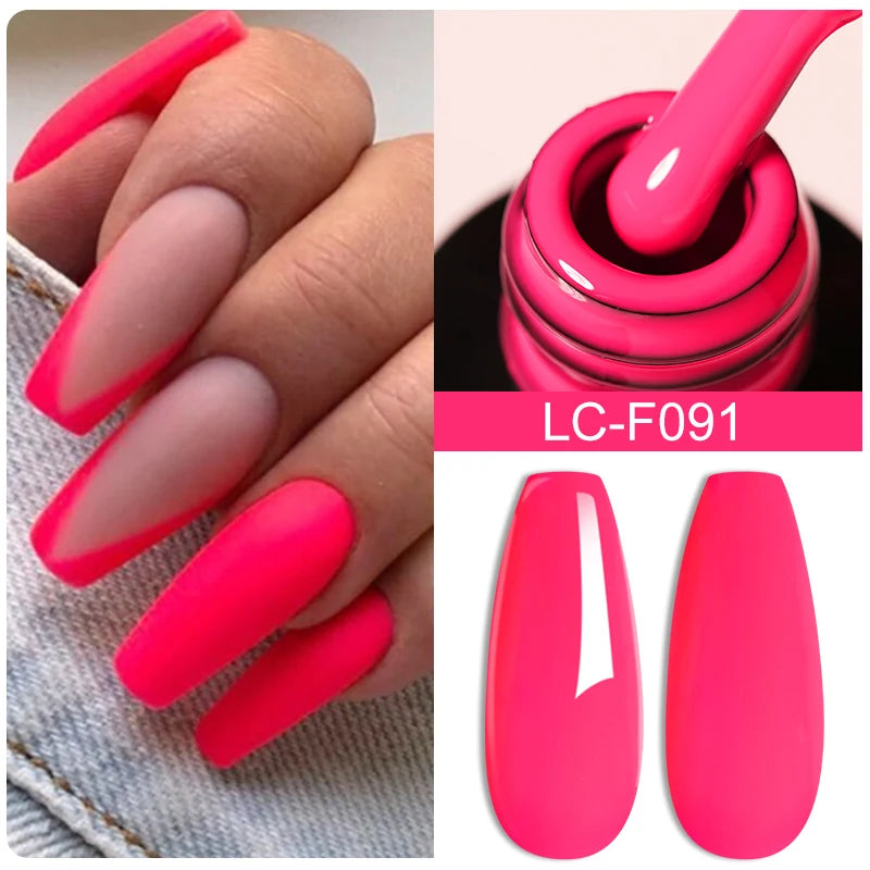 LILYCUTE Glitter Sequins UV Gel Nail Polish Shiny Spring Summer Color Semi Permanant Soak Off All For Manicure Nail Art Varnish