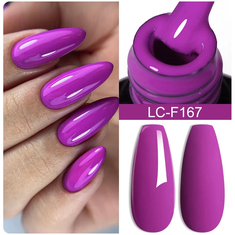 LILYCUTE Glitter Sequins UV Gel Nail Polish Shiny Spring Summer Color Semi Permanant Soak Off All For Manicure Nail Art Varnish