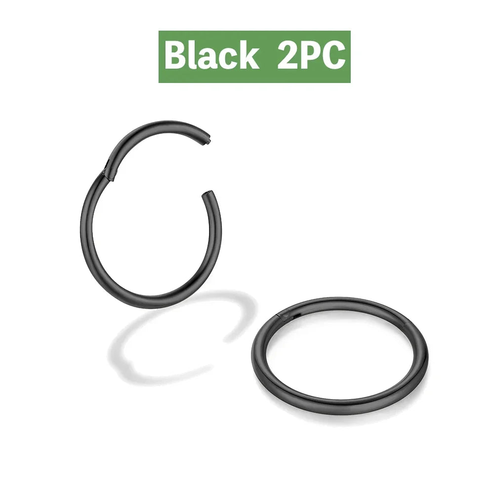Mariasz Minimalist 316L Stainless Steel Classic Nose Ring for Men Women Hoop Earrings Septum Helix Ear Piercing Jewelry 18G