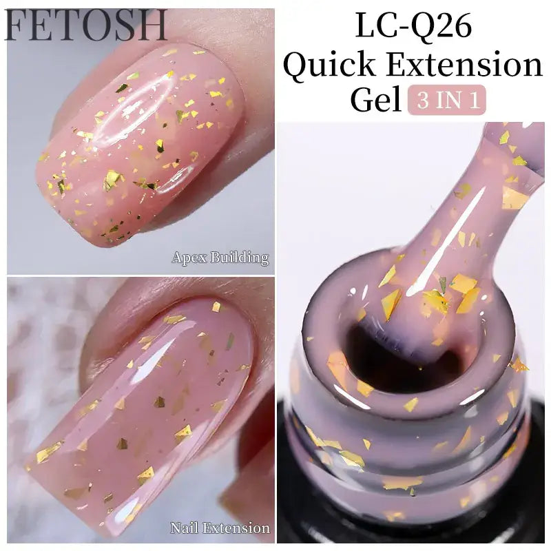 "15ML Nude White Quick Nail Gel Extension"