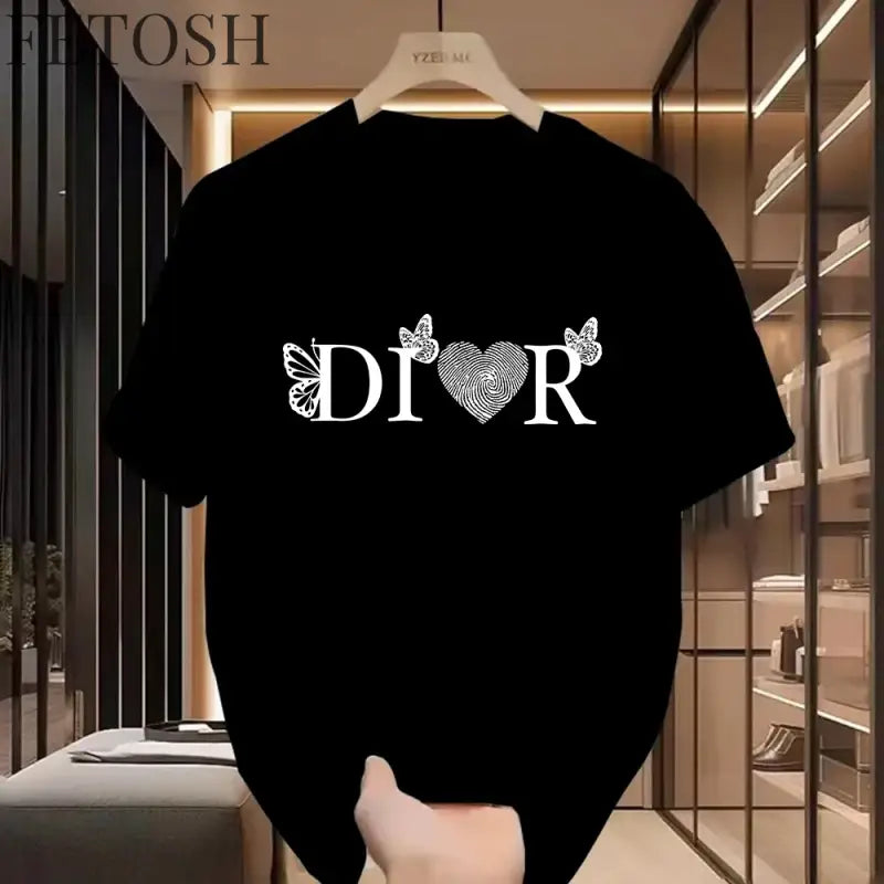 Women High Quality Casual T-Shirt Harajuku Y2k Designer Ladies Luxury Tees Female Vintage Trendy Pure Cotton Pullover T Shirts