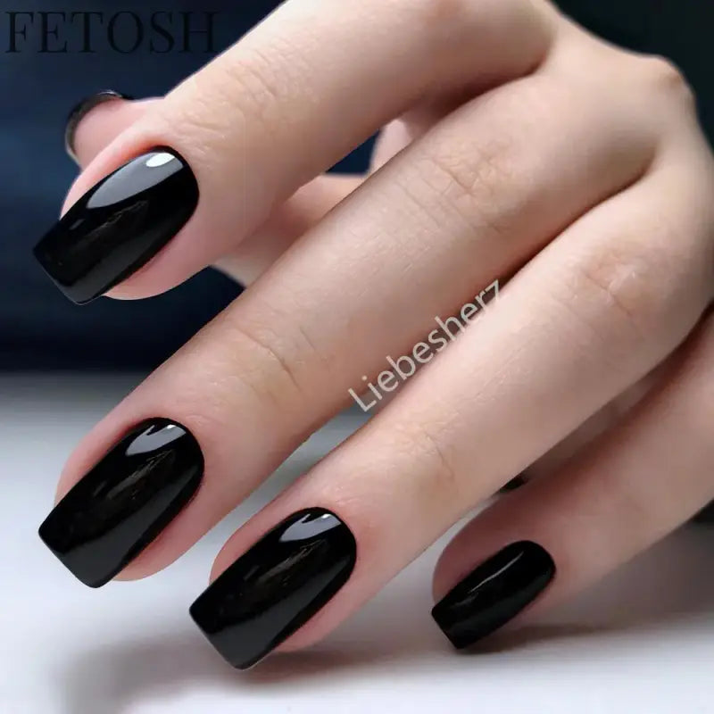 Artificial Press On Fake Nails Glossy Wine Red False Nail Long Square Reusable DIY Lady Fingernail Tip Manicure Tools
