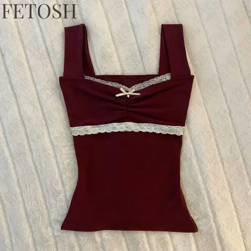 Harajuku Retro Gothic Y2K Emo Girls Camisole Top Sexy Slim Chic Fashion Aesthetic Women's Crop Tops Punk Hip Hop Rock Streetwear