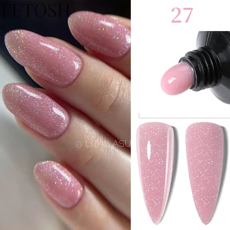 "15ML Quick Extension Gel Nail Polish, Nude White"