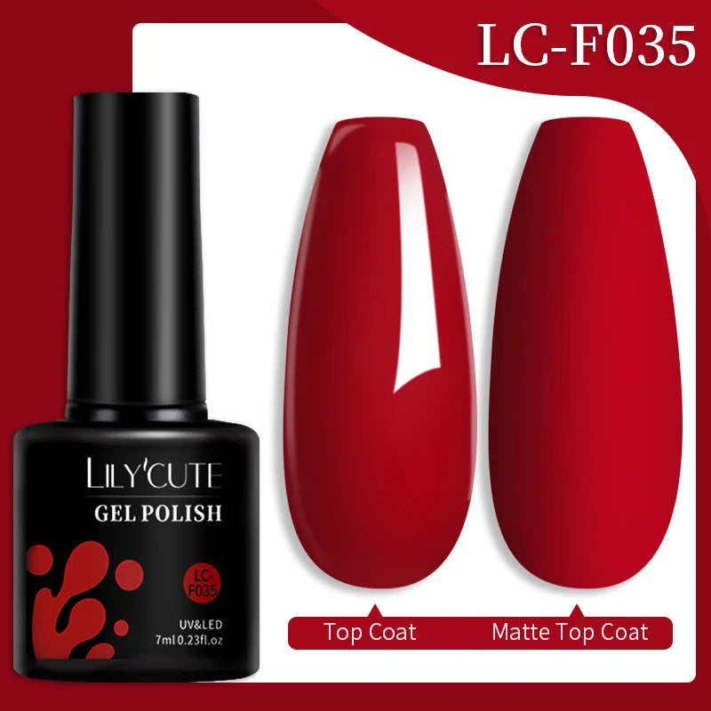 LILYCUTE Glitter Sequins UV Gel Nail Polish Shiny Spring Summer Color Semi Permanant Soak Off All For Manicure Nail Art Varnish