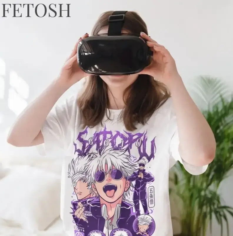 Gojo Satoru T-Shirt Jujutsu Kaisen Mahito Anime Horror Funny Gift Shirt All Size Oversized Graphic T Shirts Women's Clothing