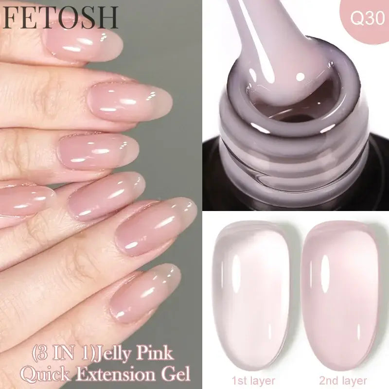 "15ML Nude White Quick Nail Gel Extension"