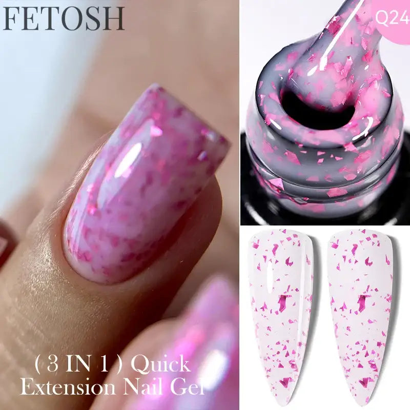 "15ML Nude White Quick Nail Gel Extension"