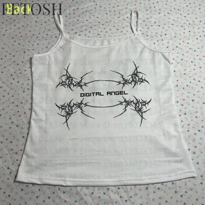 Y2k Style Aesthetic Sweet Sexy Tank Tops Women Sleeveless Casual Cartoon Print Tanks Harajuku All Match Cropped Grunge Emo Girls
