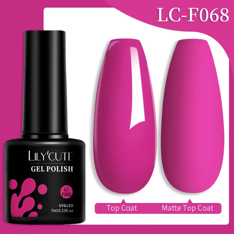 LILYCUTE Glitter Sequins UV Gel Nail Polish Shiny Spring Summer Color Semi Permanant Soak Off All For Manicure Nail Art Varnish