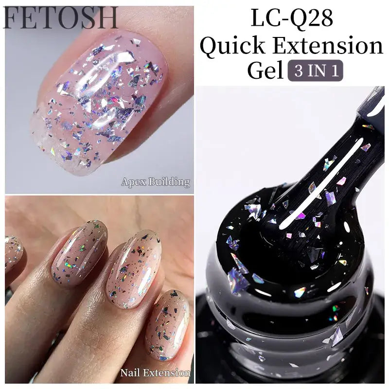 "15ML Nude White Quick Nail Gel Extension"