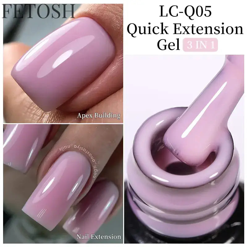"15ML Quick Extension Gel Nail Polish, Nude White"
