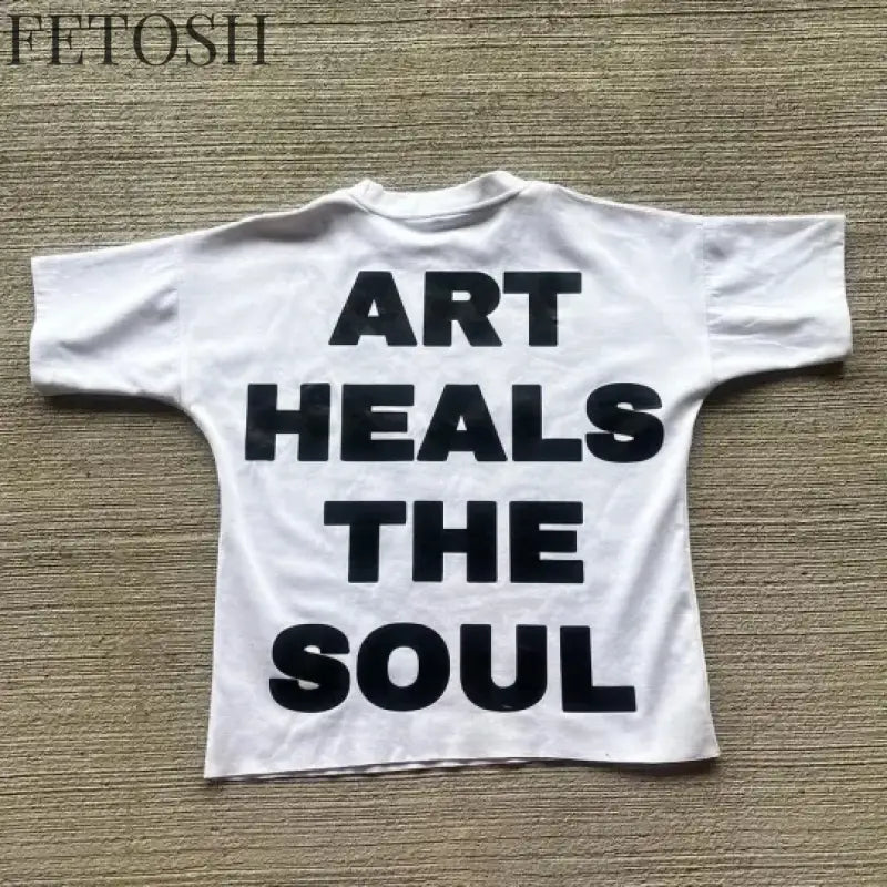 Streetwear Retro Clothing Mens Womens Harajuku Goth Cross Graphic Letter Print T Shirt Casual Cotton Seven Quarter Sleeves Tops