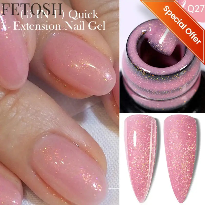 "15ML Nude White Quick Nail Gel Extension"