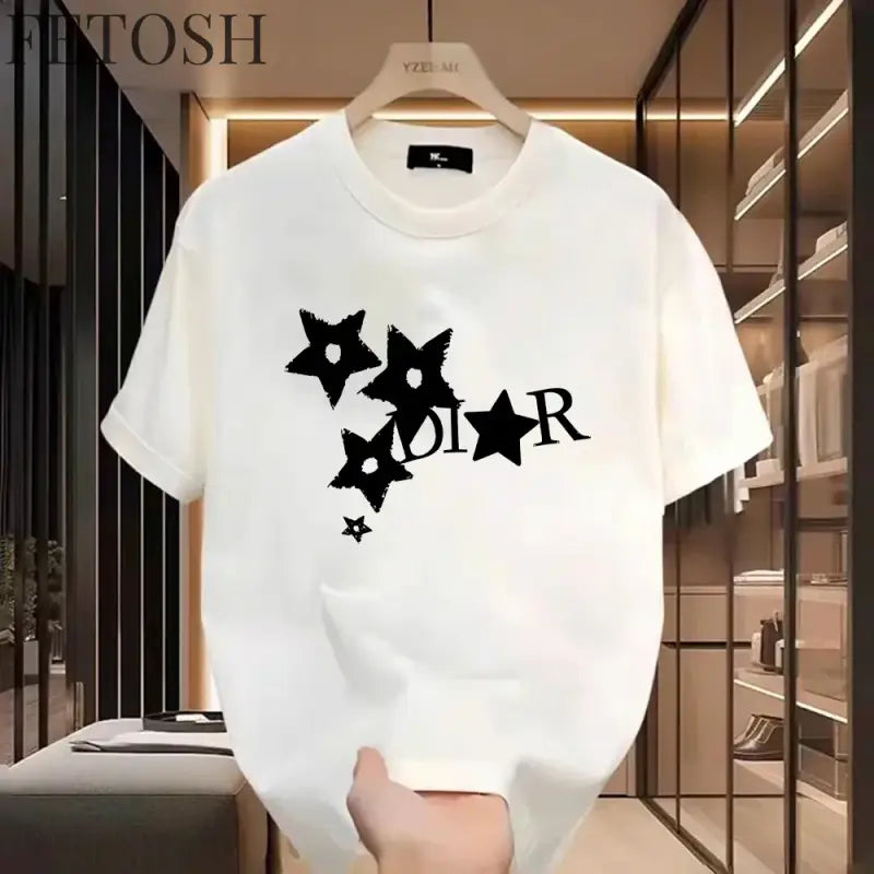 Women High Quality Casual T-Shirt Harajuku Y2k Designer Ladies Luxury Tees Female Vintage Trendy Pure Cotton Pullover T Shirts