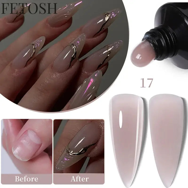 "15ML Nude White Quick Nail Gel Extension"
