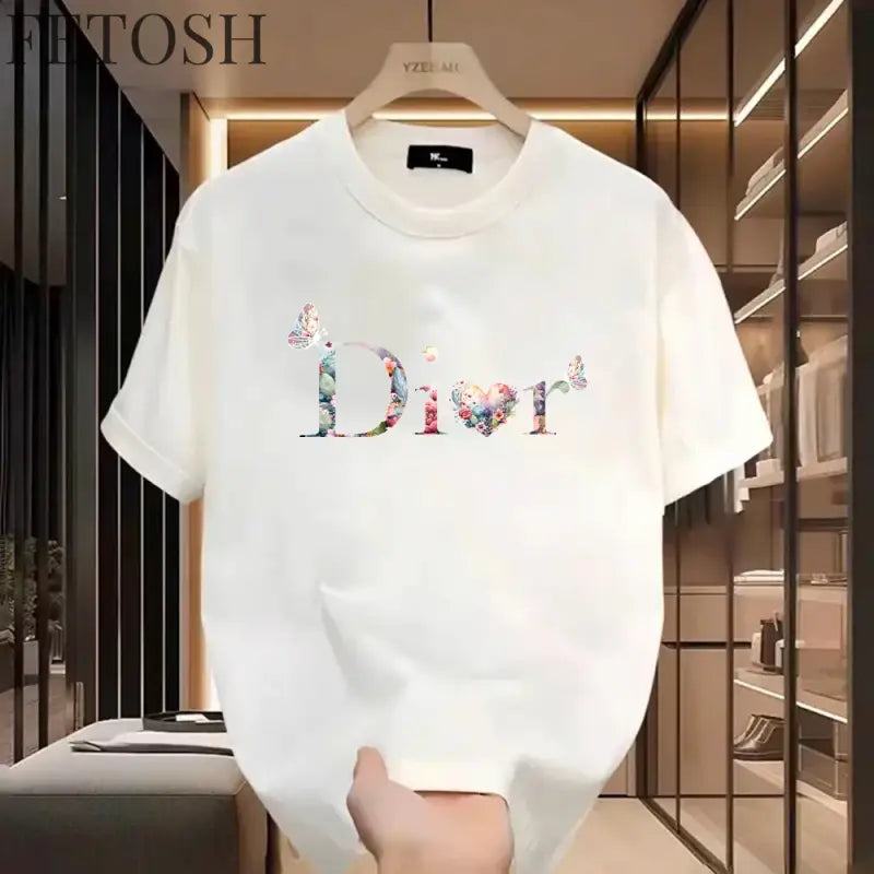 Women High Quality Casual T-Shirt Harajuku Y2k Designer Ladies Luxury Tees Female Vintage Trendy Pure Cotton Pullover T Shirts