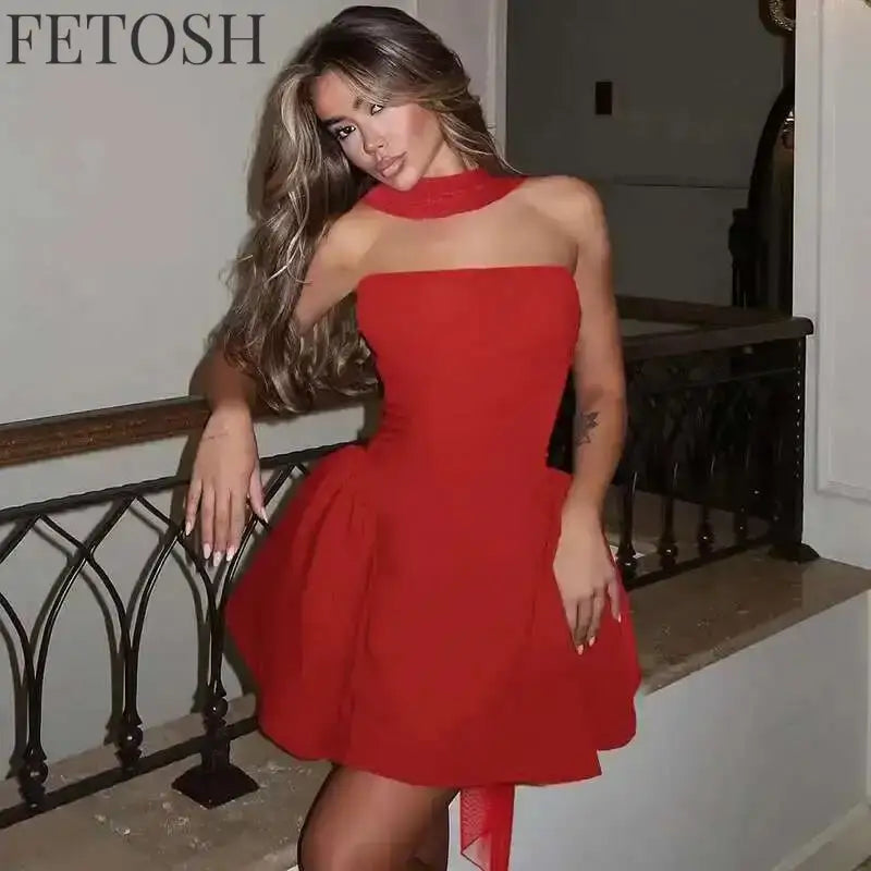 Avrilyaan Deep V Off Shoulder Backless Sexy A-line Dress Women Elegant Party Dress Slash Neck Bodycon Mini Summer Dress Vestidos
