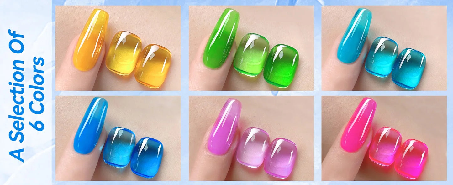 BORN PRETTY 10ml Flow Light White Cat Magnetic Gel Nail Polish Ultra Shine Soak Off UV Gel Mirror Glass Cat Magnet Gel Varnish
