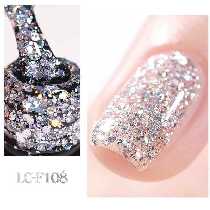 LILYCUTE Glitter Sequins UV Gel Nail Polish Shiny Spring Summer Color Semi Permanant Soak Off All For Manicure Nail Art Varnish